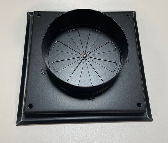 Диффузор приточно-вытяжной на магнитах регулируемый НДК-150 декоративный металлический черный матовый