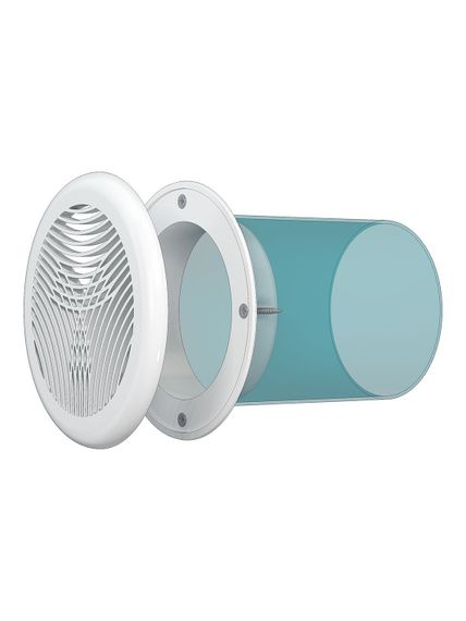 Решетка вентиляционная РПКФ фланец D150 разъемная D200 пластик ERA