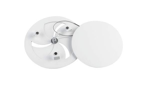Диффузор теневой Visioner TDPP125W/150 белый/белая крышка, с приточно-вытяжным вентилятором под плитку с регулировкой потока воздуха D125 мм
