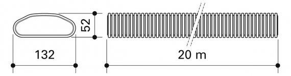 Гибкий воздуховод Flexag FL-AT-20-S антибактериальный и антистатический, 20 м
