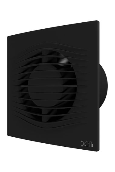 Вентилятор накладной ERA DiCiTi SLIM 5C Matt black d125 с обратным клапаном