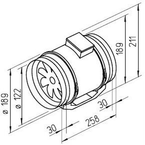Вентилятор канальный Helios MV 125