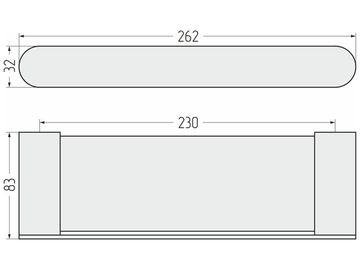 Полка прямая Сунержа ROUND L 260