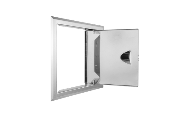 Люк из нержавеющей стали с ручкой ЛНР 200х200 матовый