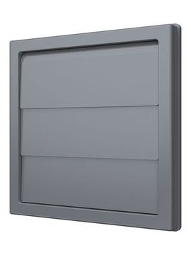 Выход стенной КФ фланец D150/160 жалюзи 190х190 ASA Gray ERA