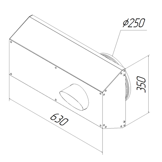 Provent IOS 250G решетка фасадная комбинированная приточно-вытяжная серая (RAL 7024)