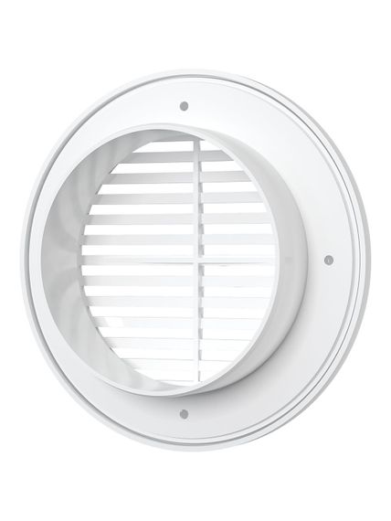 Решетка вентиляционная РКФ фланец D100 разъемная D145 пластик ERA