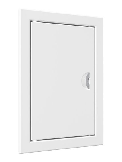 Люк ревизионный ЛР фланец 98х98 ручка 122х122 пластик EVECS