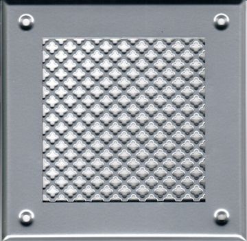 Решётка 210*250 хром, мелкий цветок