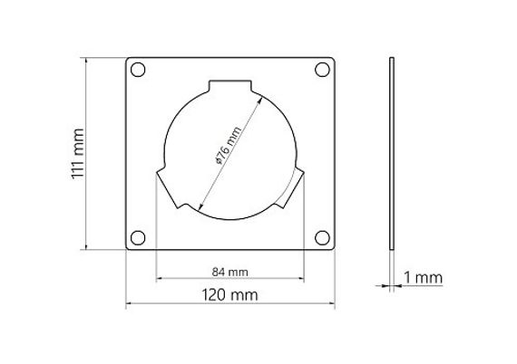 Пластина коллектора/пленума для адаптера AirDS 75 мм (Серая)