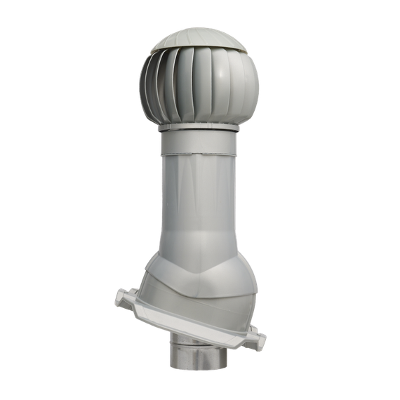 Готовый комплект, изолированный на скатные кровли из профильного листа МП-21 (С21) d 150/160 мм, цвет серебристый RAL 9022, серия Twister