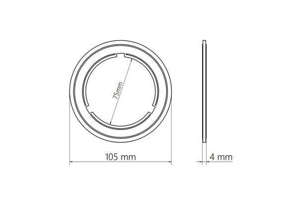 Резиновый Уплотнитель адаптера AirDS, 75 мм