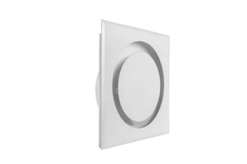 Диффузор приточно-вытяжной на магнитах регулируемый НД-125 Снежок декоративный металлический белый матовый