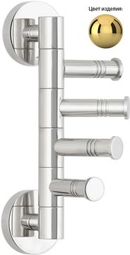 Полотенцедержатель Держатель полотенец Сунержа ВЕЕР-4 поворотный / L 88 (Золото)