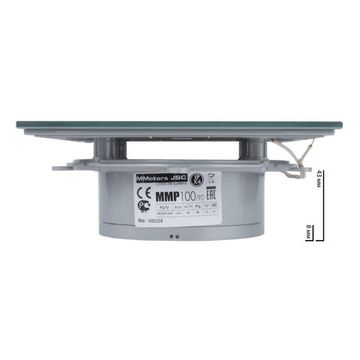 Вентилятор накладной сверхтонкий MMotors JSC MMP-06 100/90 куб/ч Стекло/Квадрат Светло Серый