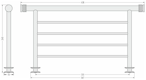 Полка Сунержа прямая 4П / L 370