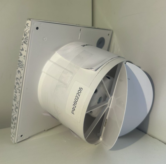 Вентилятор ERA DiCiTi AURA 5C white design dØ125 с обратным клапаном - Распродажа