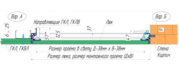 Люк под покраску Каскад 600х1000
