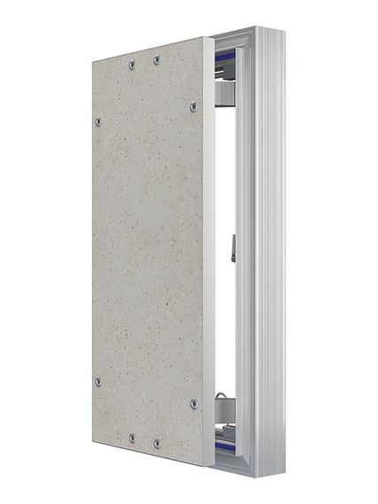 Люк ревизионный D Ceramo Optimum 200х400 скрыт.монтаж петля алюминий EVECS