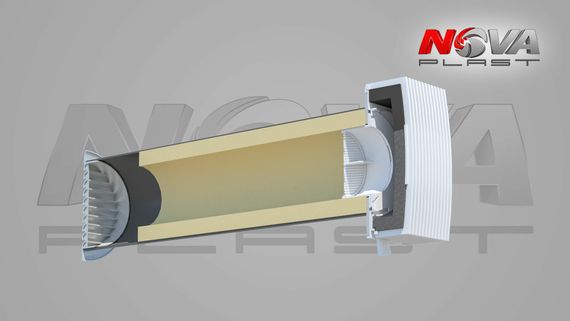 Приточный стеновой клапан NovaSTYLE 1.0 м. с фильтром