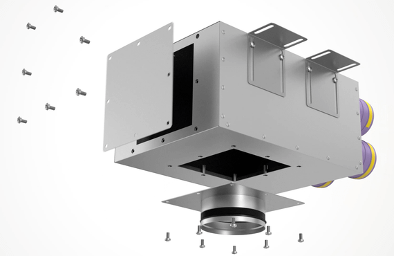 Provent KVF 125/90×6 коллектор металлический концевой на 6 выходов