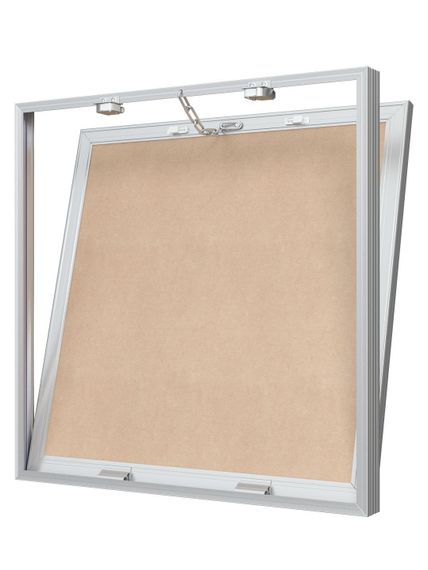 Люк ревизионный D Ceramo Base 500х500 скрытый монтаж съемный алюминий EVECS