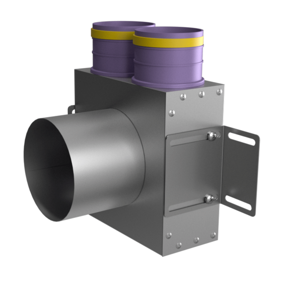 Provent VPS 125/75×2 пленум потолочный круглый на 2 выхода