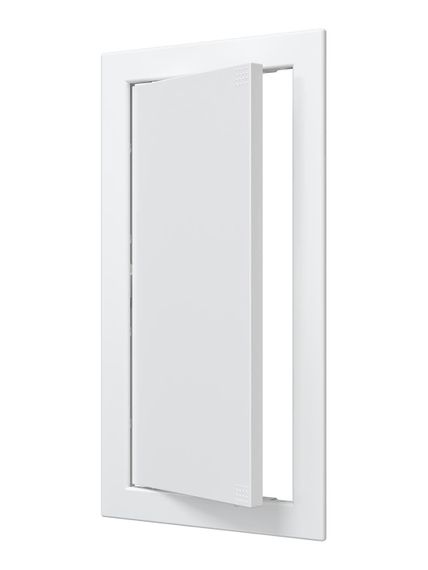 Люк ревизионный Л фланец 146х296 нажимной 168х318 пластик EVECS