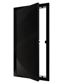 Люк ревизионный LN фланец 150х300 нажимной 172х322 пластик Black EVECS