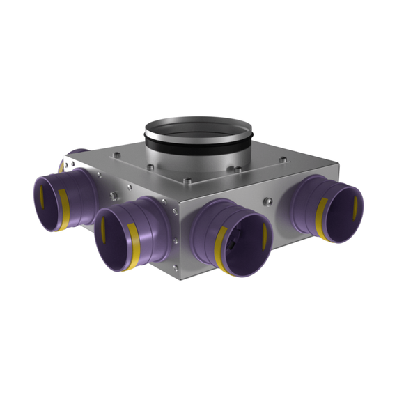 Provent KVF 125/75×6 коллектор металлический концевой на 6 выходов