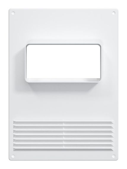 Площадка торцевая ПТГР фланец 120х60 горизонтальная решетка 180х250 пластик ERA