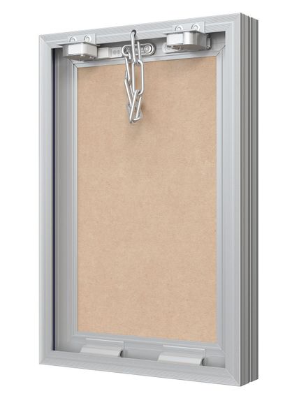 Люк ревизионный D Ceramo Base 200х300 скрытый монтаж съемный алюминий EVECS