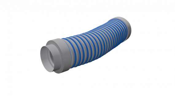 Flexag GL 160/600 гибкий шумоглушитель, D160, длина 600 мм