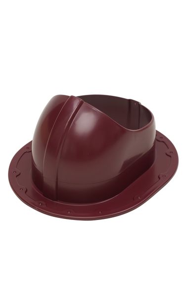 Готовый комплект, изолированный для фальцевой и готовой кровли из битумной черепицы d 125/160 мм, цвет бордовый RAL 3009, серия Twister