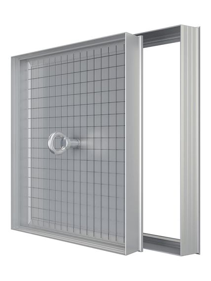 Люк ревизионный D Floor 400х400 напольный скрыт.монтаж алюминий EVECS