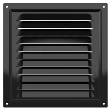 Решетка вентиляционная МЭ сетка 200х200 окрашенная сталь Black ERA