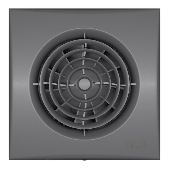 Вентилятор накладной AURA D100 обратный клапан Dark gray metal DICITI