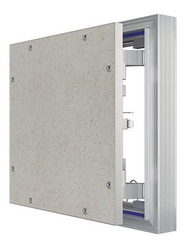 Люк ревизионный D Ceramo Optimum 300х300 скрыт.монтаж петля алюминий EVECS