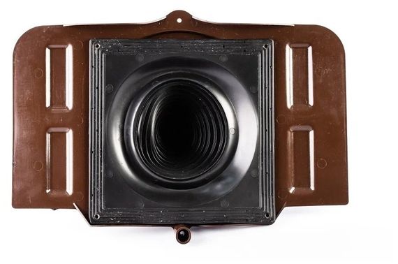 Готовый комплект, изолированный на все виды кровли высотой профиля до 70мм d 110/160 мм, цвет коричневый RAL 8017, серия Twister