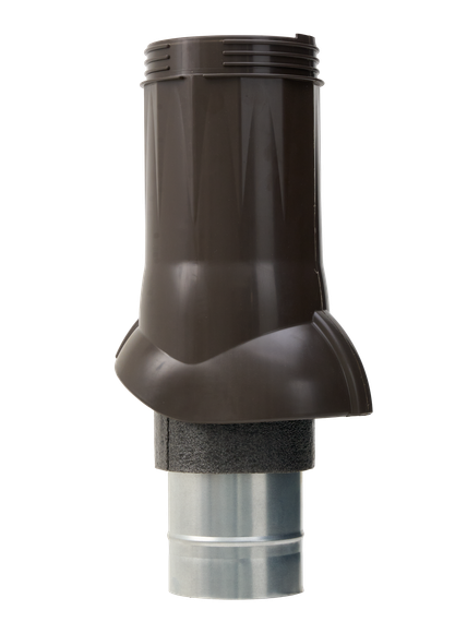 Вентиляционный выход изолированный Ø 125/160 мм темно коричневый RAL 8019 (RR 32), серия Static