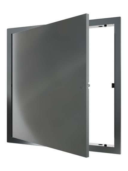 Люк ревизионный LN фланец 300х300 нажимной 327х327 пластик Gray EVECS