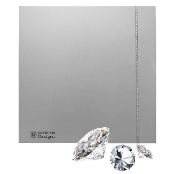 Вентилятор Soler &amp; Palau Silent Design 100 CZ Swarovski Silver