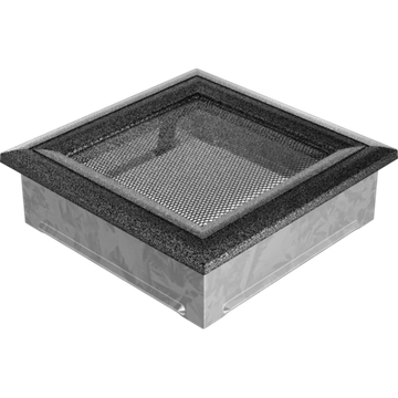 Решетка каминная Kratki OSCAR чёрная хром 17x17