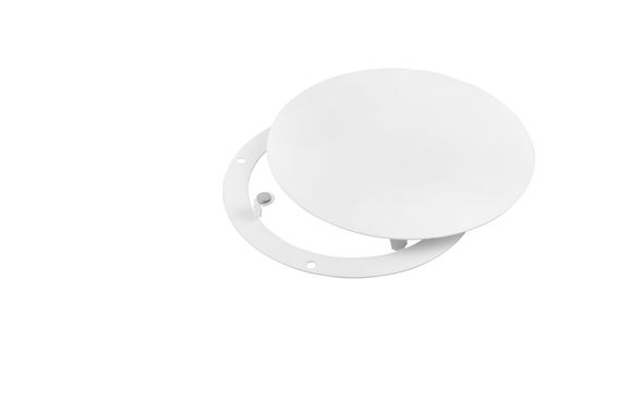 Решетка стальная на магнитах круглая РДК-100 белая