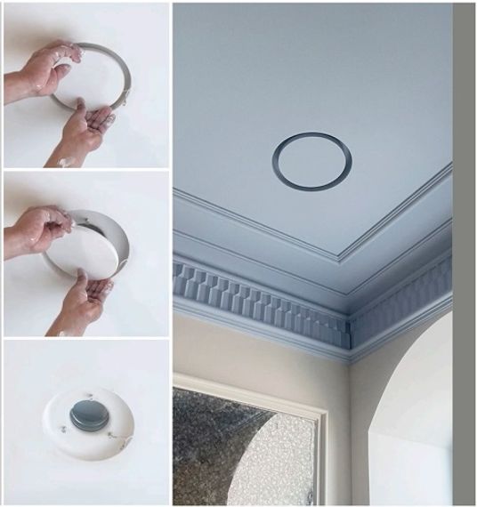 Диффузор под покраску скрытого монтажа SECRET RING D125мм