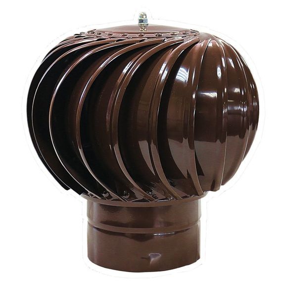 Турбодефлектор крышный ТД 600мм оцинкованный коричневый (RAL 8017)