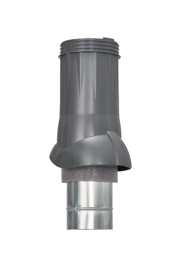 Вентиляционный выход изолированный Ø 125/160 мм серый RAL 7010, серия Static