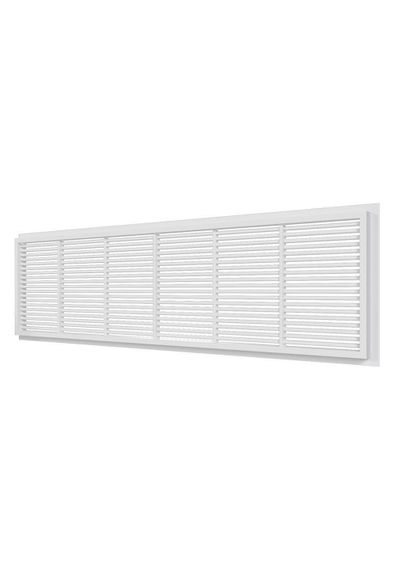 Решетка вентиляционная ДП фланец 220х60 переточная 227х67 пластик ERA