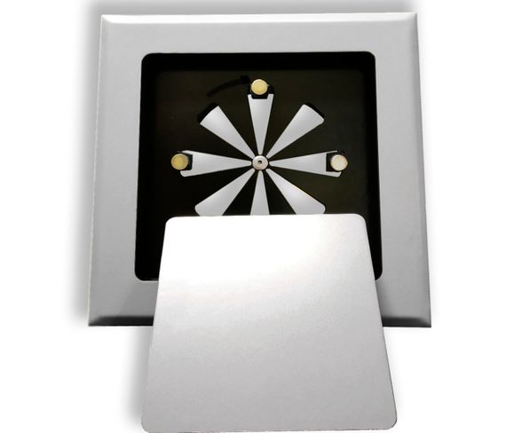 Диффузор приточно-вытяжной на магнитах регулируемый НДК-100 декоративный металлический белый