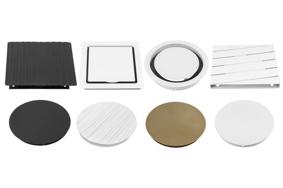 Решетка на магнитах круглая RDKV-100 Волна, белая